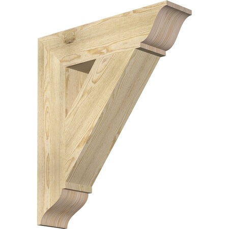 Ekena Millwork Traditional Traditional Rough Sawn Bracket, Douglas Fir, 6"W x 26"D x 30"H BKT06X26X30TRA01RDF
